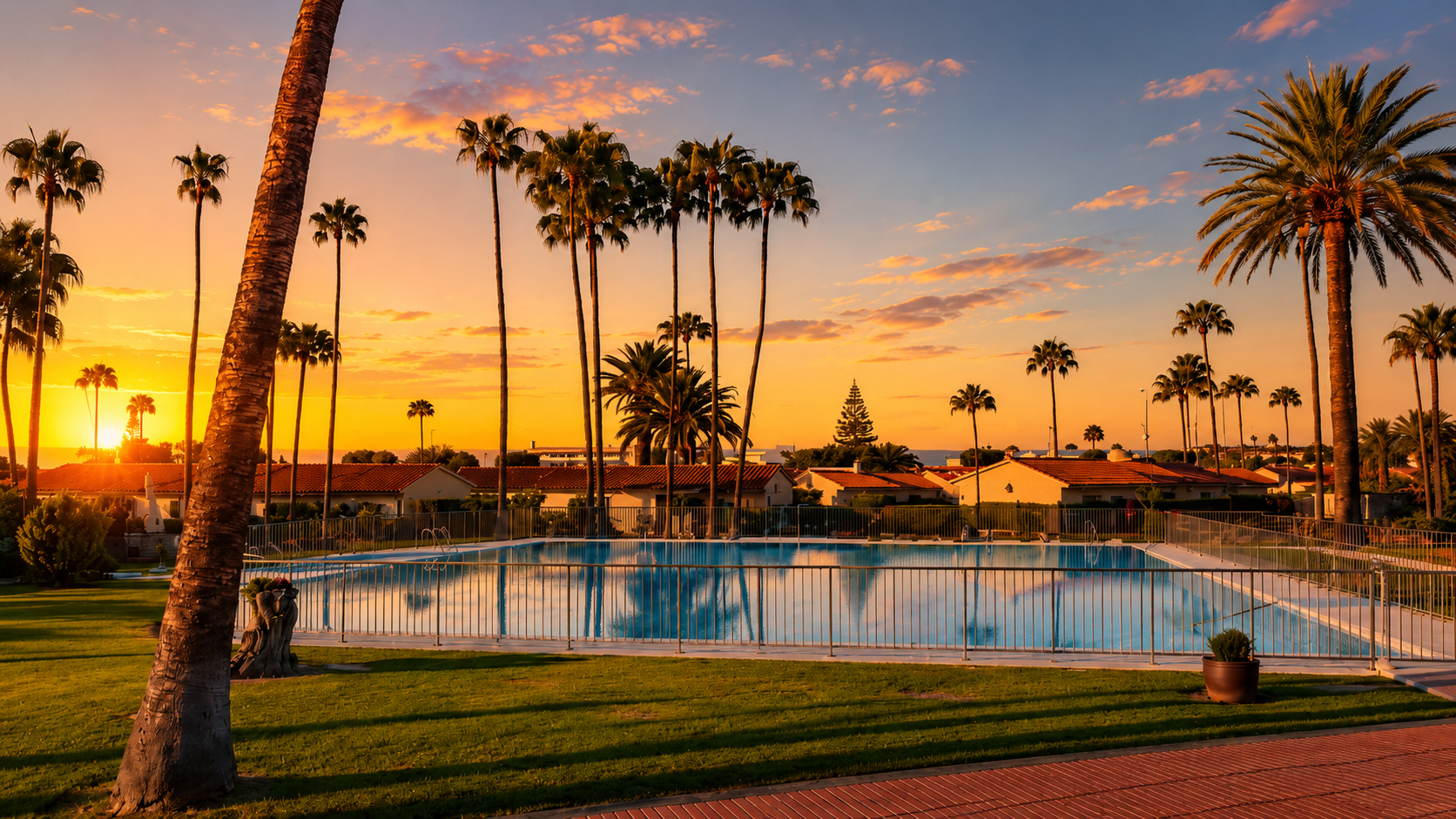A boutique villa in Gran Canaria at golden hour